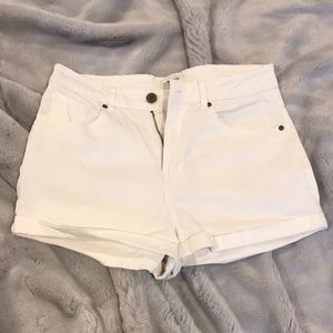 Cuffed High Waste Shorts